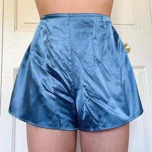 Victoria’s Secret - Vintage 90s Silk Shorts in Jewel Tone Blue Sz XS EUC
